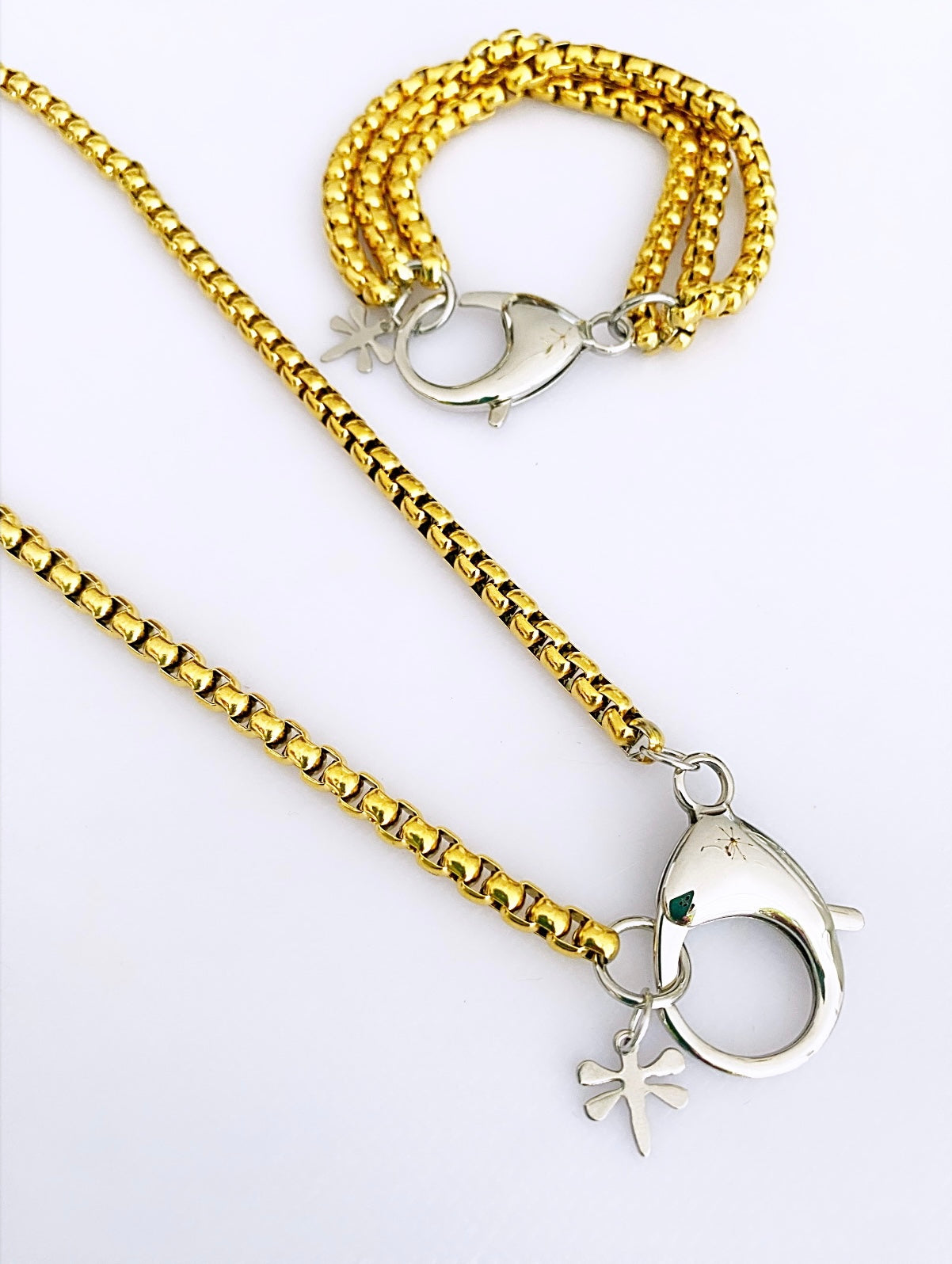 Eliza triple chain necklace